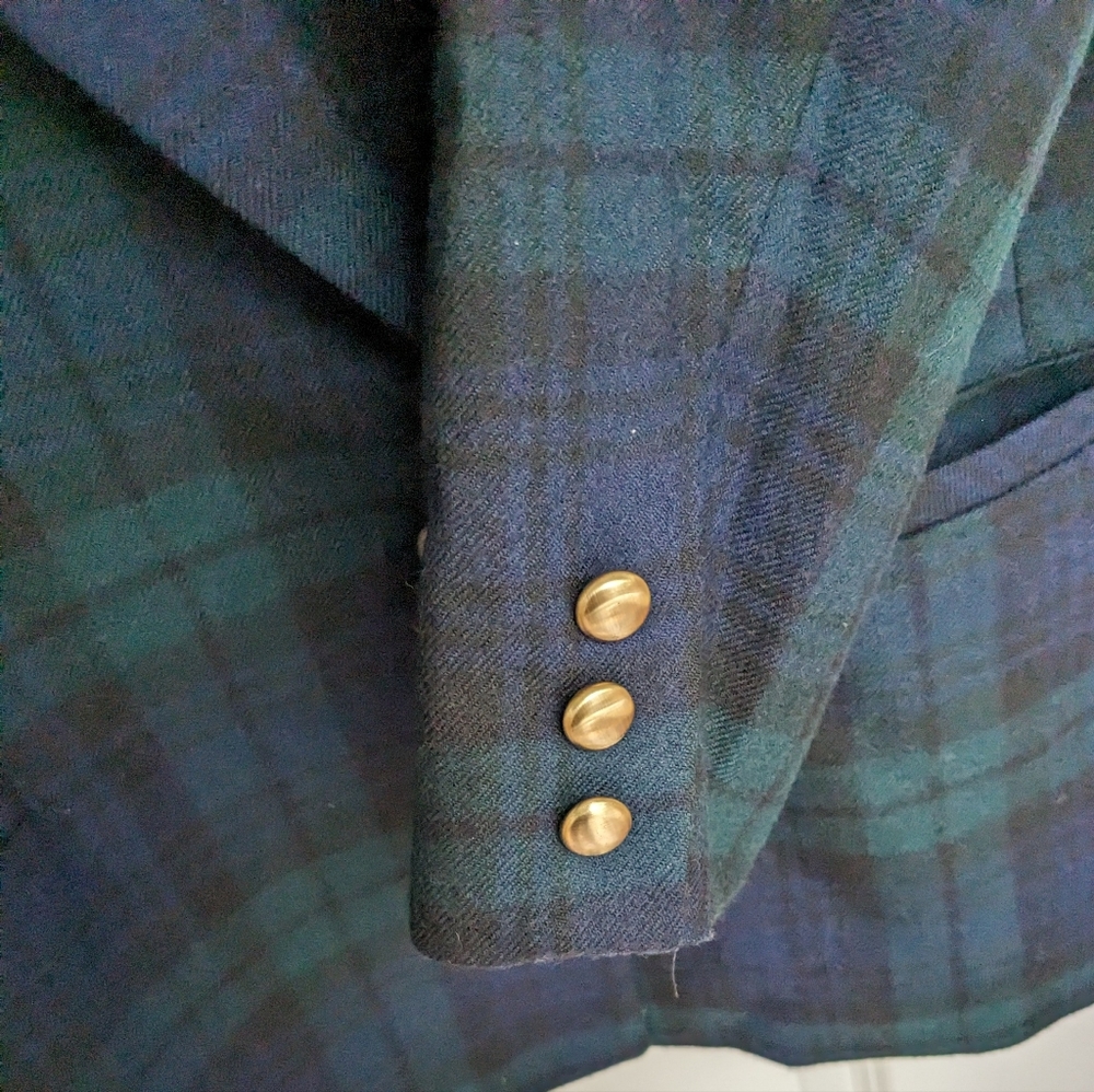 Gorgeous Tartan Plaid Blazer - vintage size 12 - Picture 5 of 14